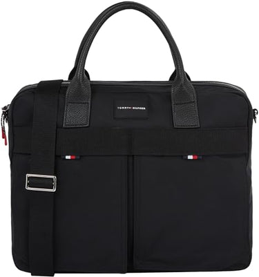 Tommy Hilfiger TH FUNC NYLON COMPUTER BAG laptop bag men, black, O on sale